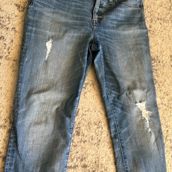 Madewell 9" High-Rise Skinny Jeans: Destructed-Hem Edition Size 32 - Picture 8 of 13